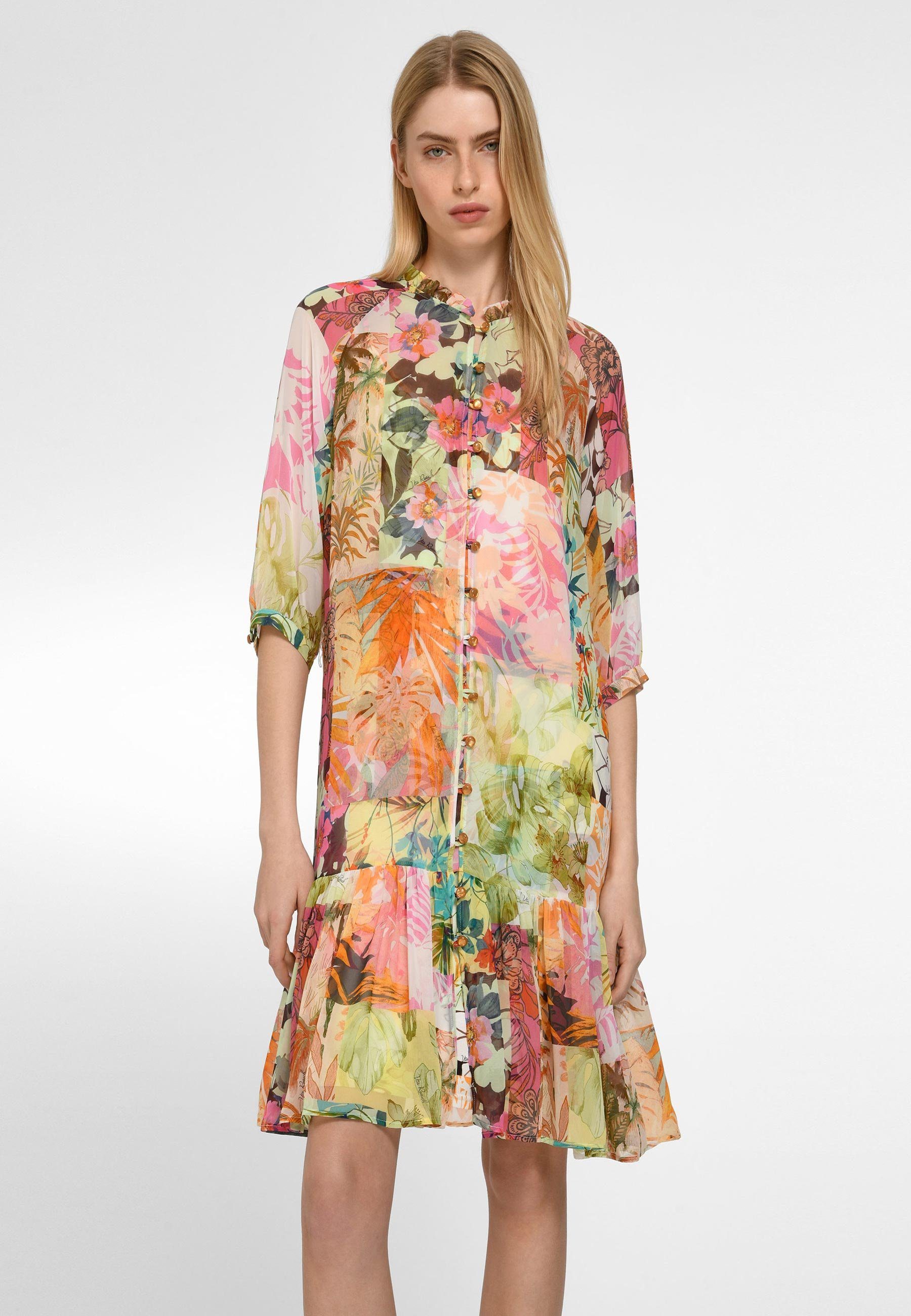 Uta Raasch Sommerkleid Dress, Bedruckter transparenter Oberstoff sowie  Unterkleid