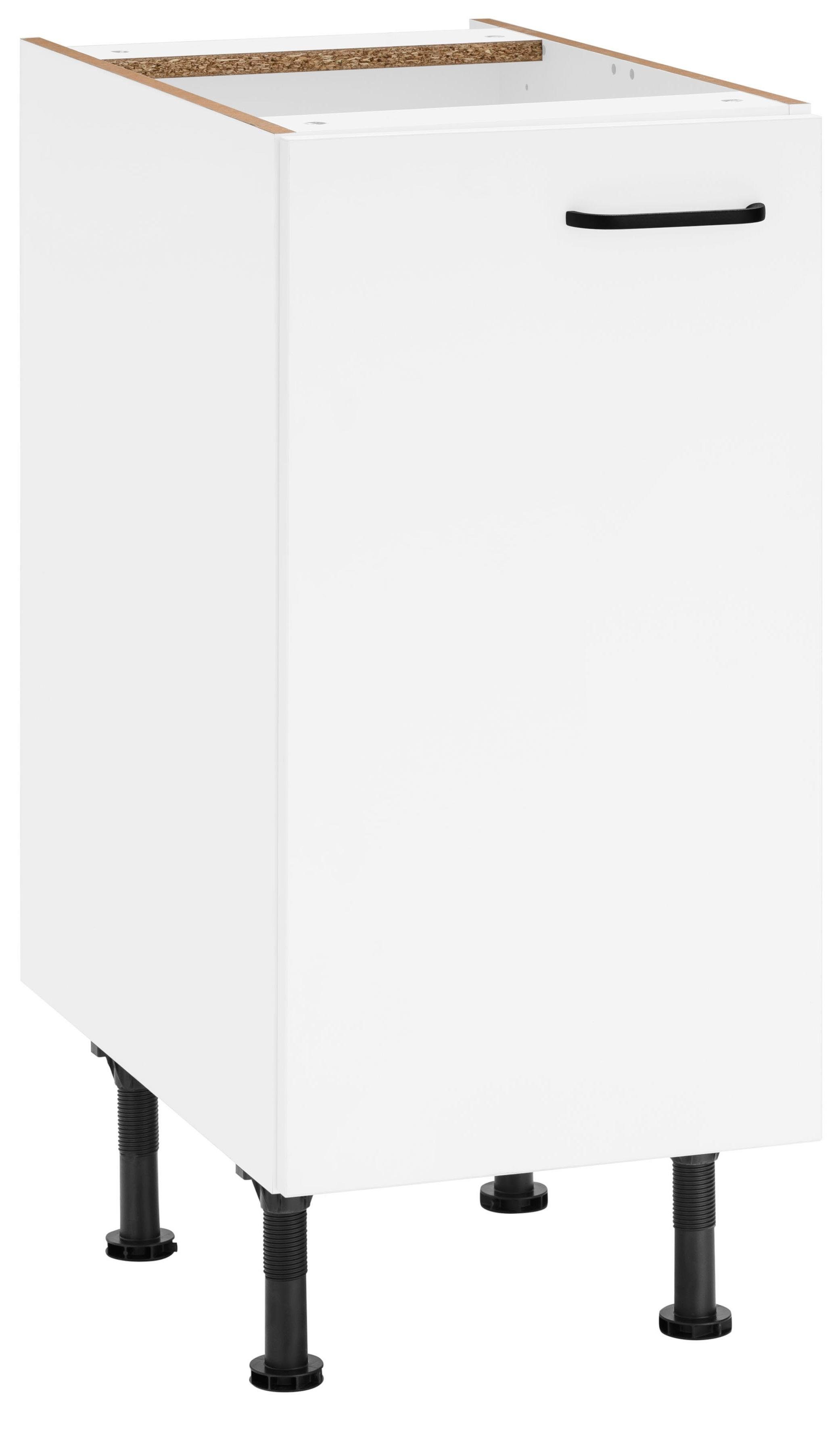 OPTIFIT Unterschrank Elga mit Soft-Close-Funktion, | weiß Füße, 45 Breite höhenverstellbare weiß/weiß cm