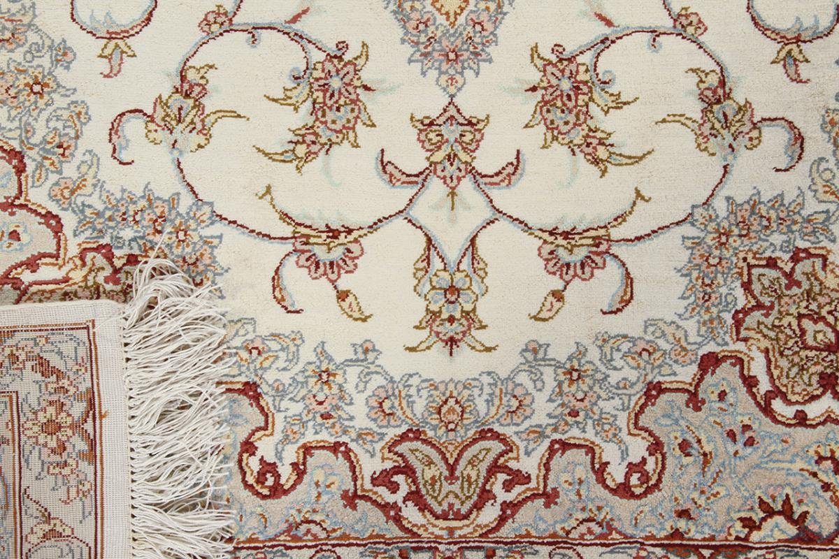 Orientteppich Isfahan Seidenkette 99x151 rechteckig, Orientteppich, 6 Nain Trading, mm Höhe: Handgeknüpfter
