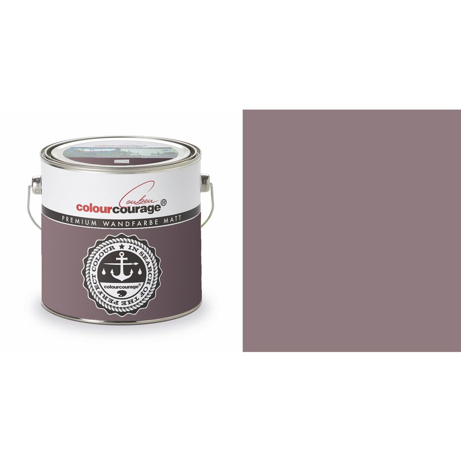 colourcourage Vollton- und Abtönfarbe ColourCourage 2,5 Liter Premium Wandfarbe Innenfarbe Raumfarbe Farbe