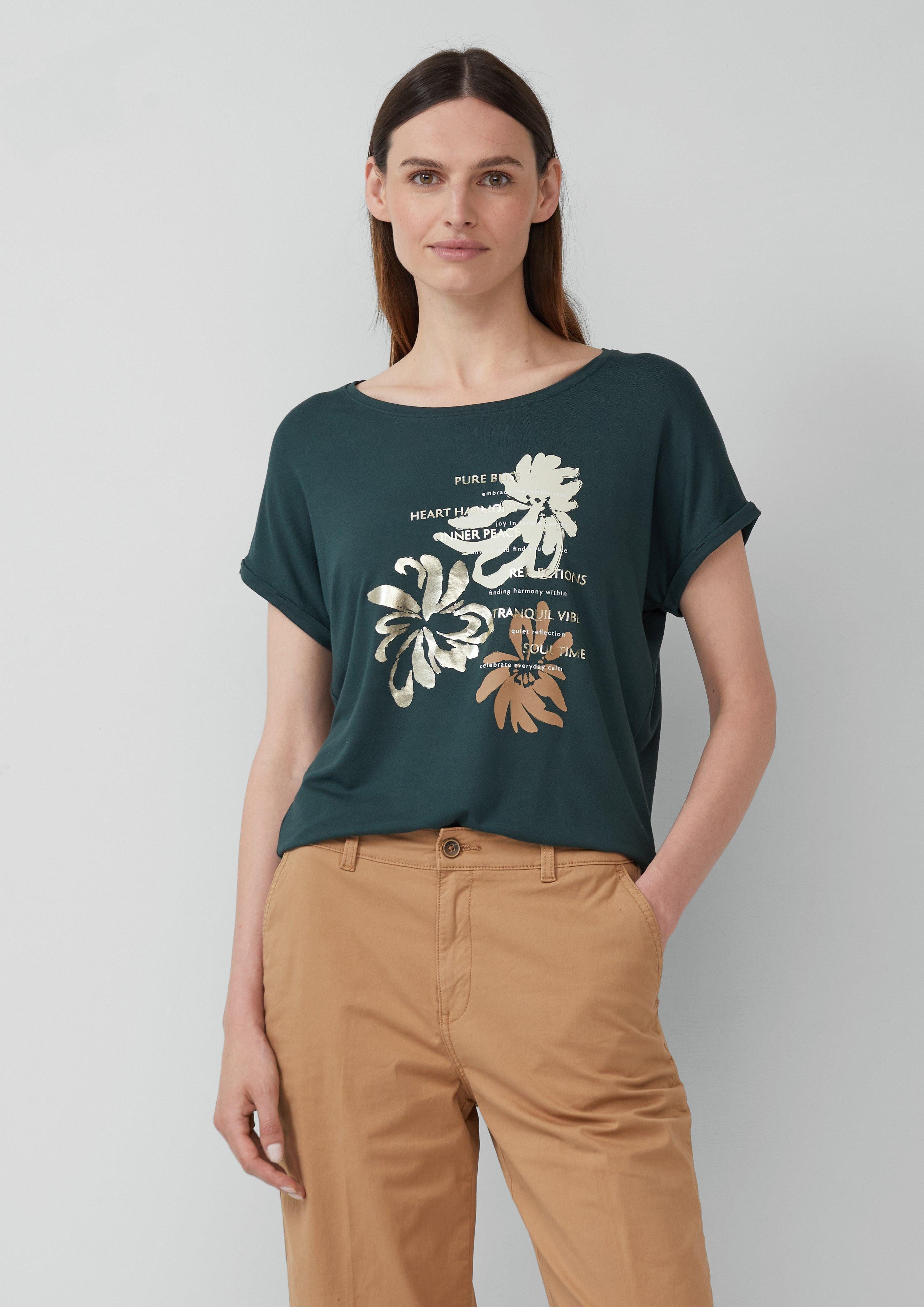 s.Oliver Shirttop T-Shirt aus Viskosemix im günstig online kaufen