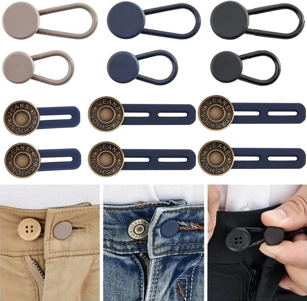FELIXLEO Manschettenknöpfe 12 Stück Hosenbunderweiterung Knopf,Hosen Expander Button (1-Paar)