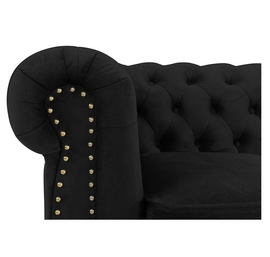 Made 2 Sitzer Sofas Sofa JVmoebel Sofa Polster in Textil Europe Design Couchen Schwarzes Möbel,