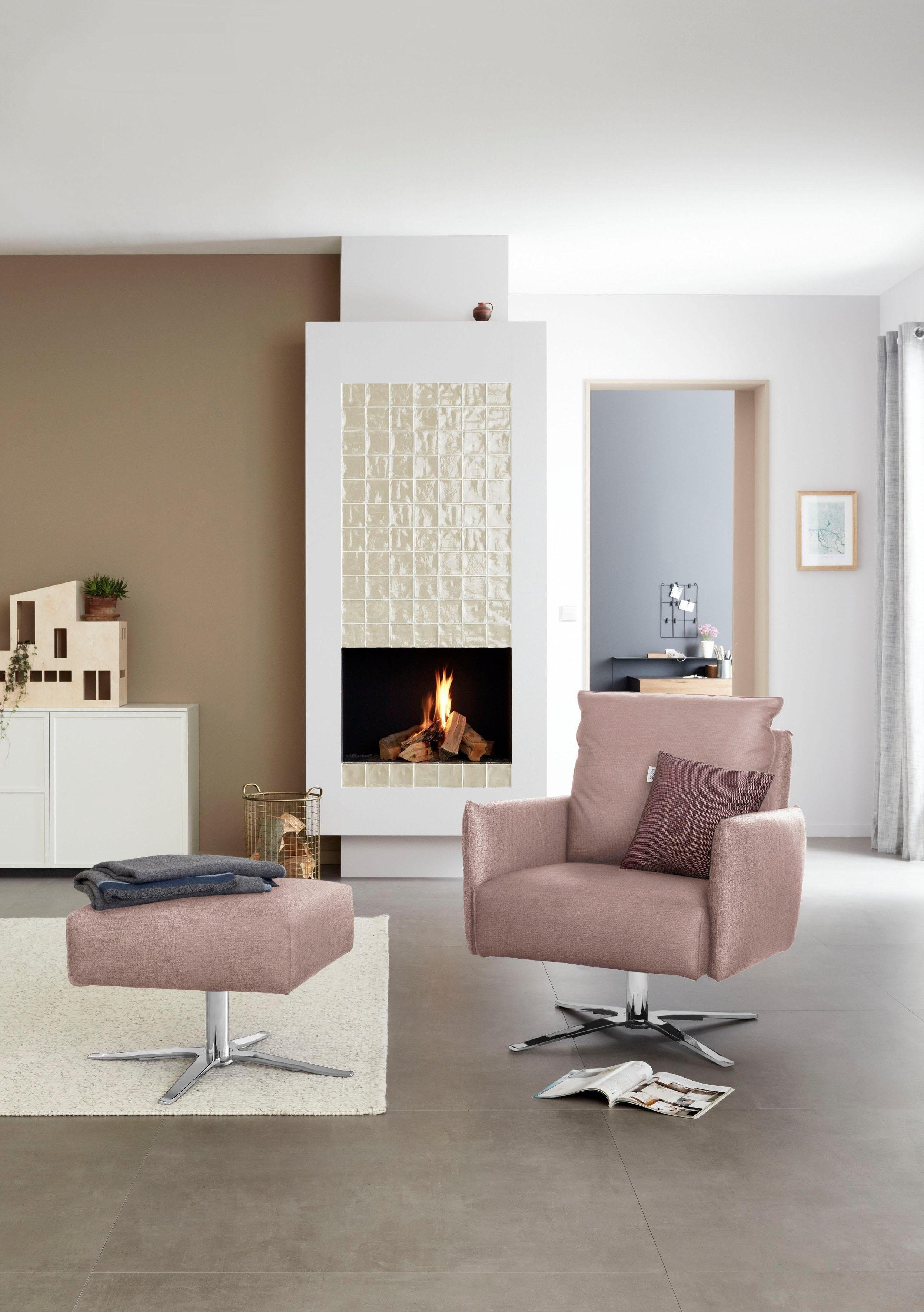 SCHÖNER WOHNEN-Kollektion Sessel Lineo Drehsessel mit schmalen Armlehnen, bequem und elegant, Clubsessel, 360° drehbar
