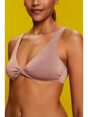 Esprit Bustier-Bikini-Top Recycelt: glitzerndes Bikinitop mit Soft-Cups
