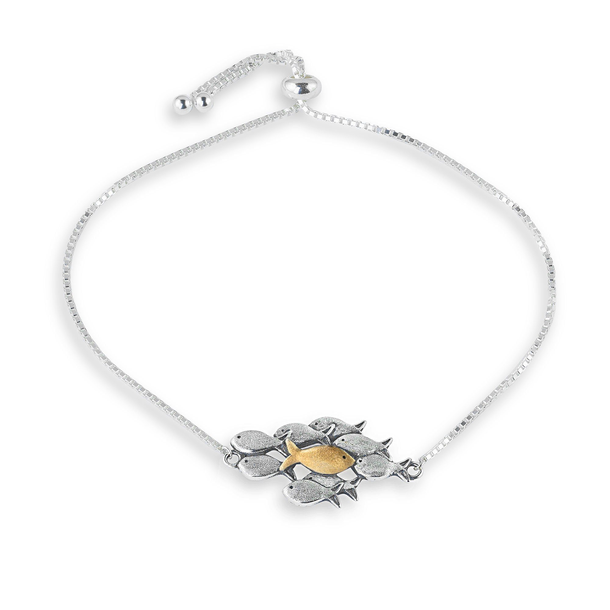 Villa Sorgenfrei Schmuckmanufaktur Silberarmband Silber Armband Gegen den Strom (1-tlg), 925 Silber