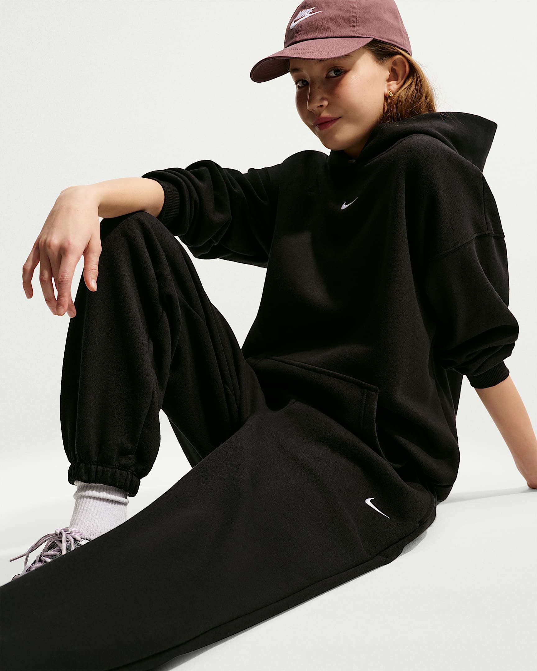 Nike Sportswear Jogginghose G NSW STUDIO FLC LOOSE PNT LBR für Mädchen und Jugendliche – Bild 3 von 5