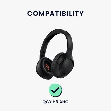 kwmobile 2x Ohr Polster für QCY H3 ANC HiFi-Kopfhörer (Ohrpolster Kopfhörer - Kunstleder Polster für Over Ear Headphones)