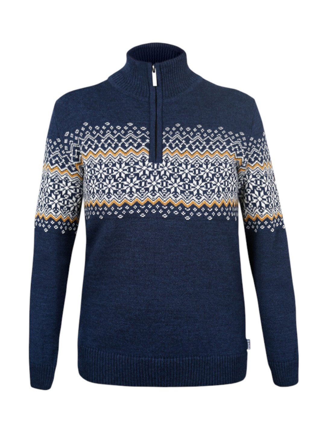 kama Sweater Pullover 5058 Half Zip (Merinowolle) navyblau Damen