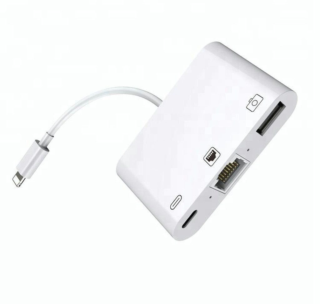 EnM0556, Lightning auf Ethernet und USB Kamera Adapter 1000Mbps Netzwerk-Adapter