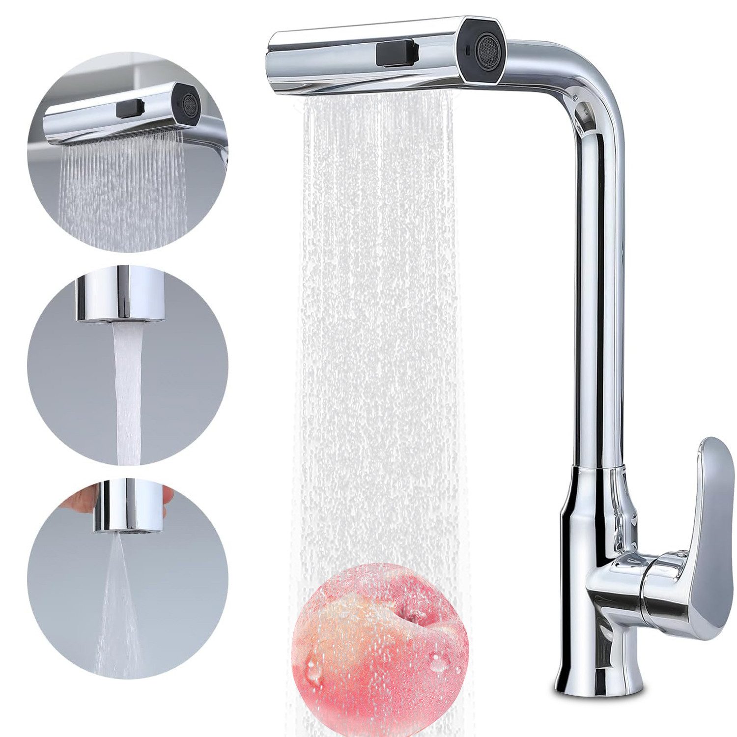 REDOM Küchenarmatur Wasserhahn Spültischarmatur Küche Ausziehbar günstig online kaufen