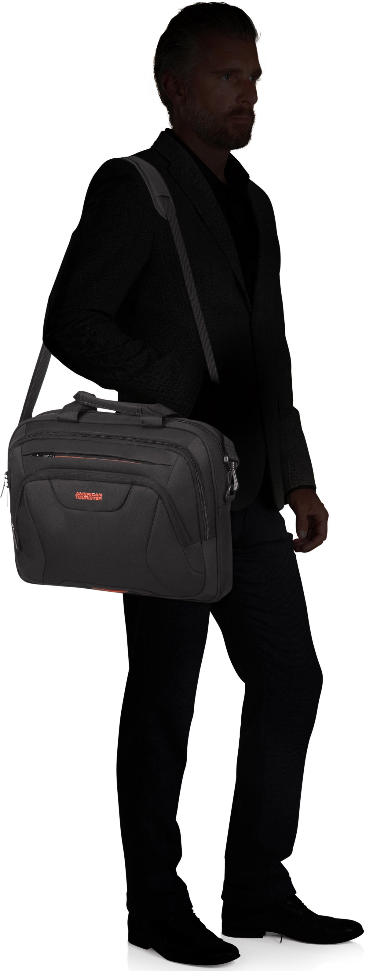 15,6-Zoll Tourister® Tabletfach Laptopfach Laptoptasche und mit Work, 10,5-Zoll black/orange At American