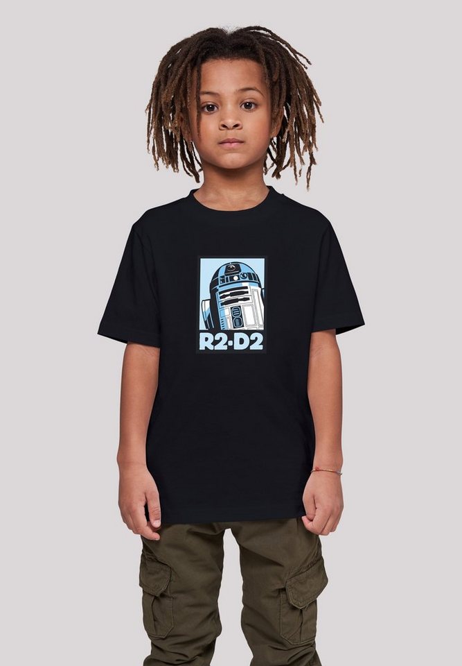 F4NT4STIC T-Shirt Star Wars R2-D2 Poster Unisex Kinder,Premium Merch,Jungen, Mädchen,Bedruckt, Sehr weicher Baumwollstoff mit hohem Tragekomfort