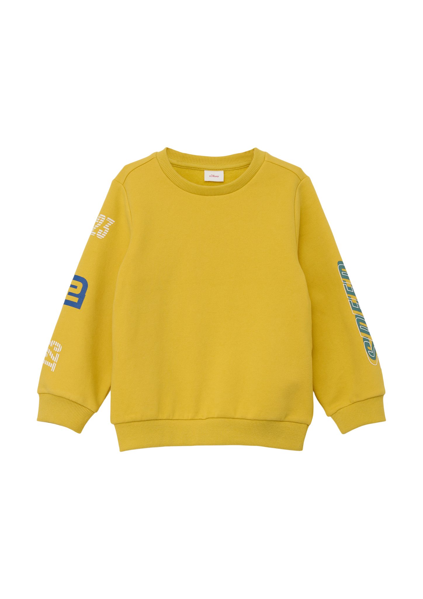 Sweatshirt Baumwollmix Sweatshirt gelb s.Oliver aus