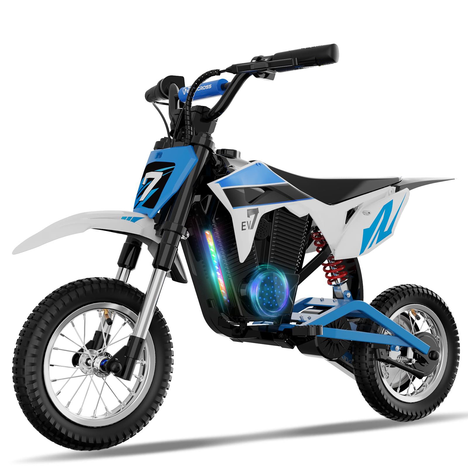 EVERCROSS TECH Elektro-Kindermotorrad 8/12/25 KMH, 12 Zoll Luftreifen, 300W, 36V 5,2AH, 6-12 Jahre, Reichweite 15 km, Belastbarkeit 65 kg
