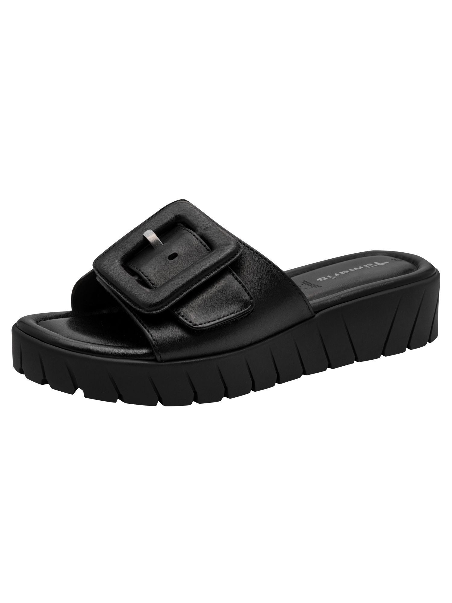 Tamaris TOUCH-IT aus Leder kein Absatz 1-27213-46 Keilpantolette TOUCH-IT