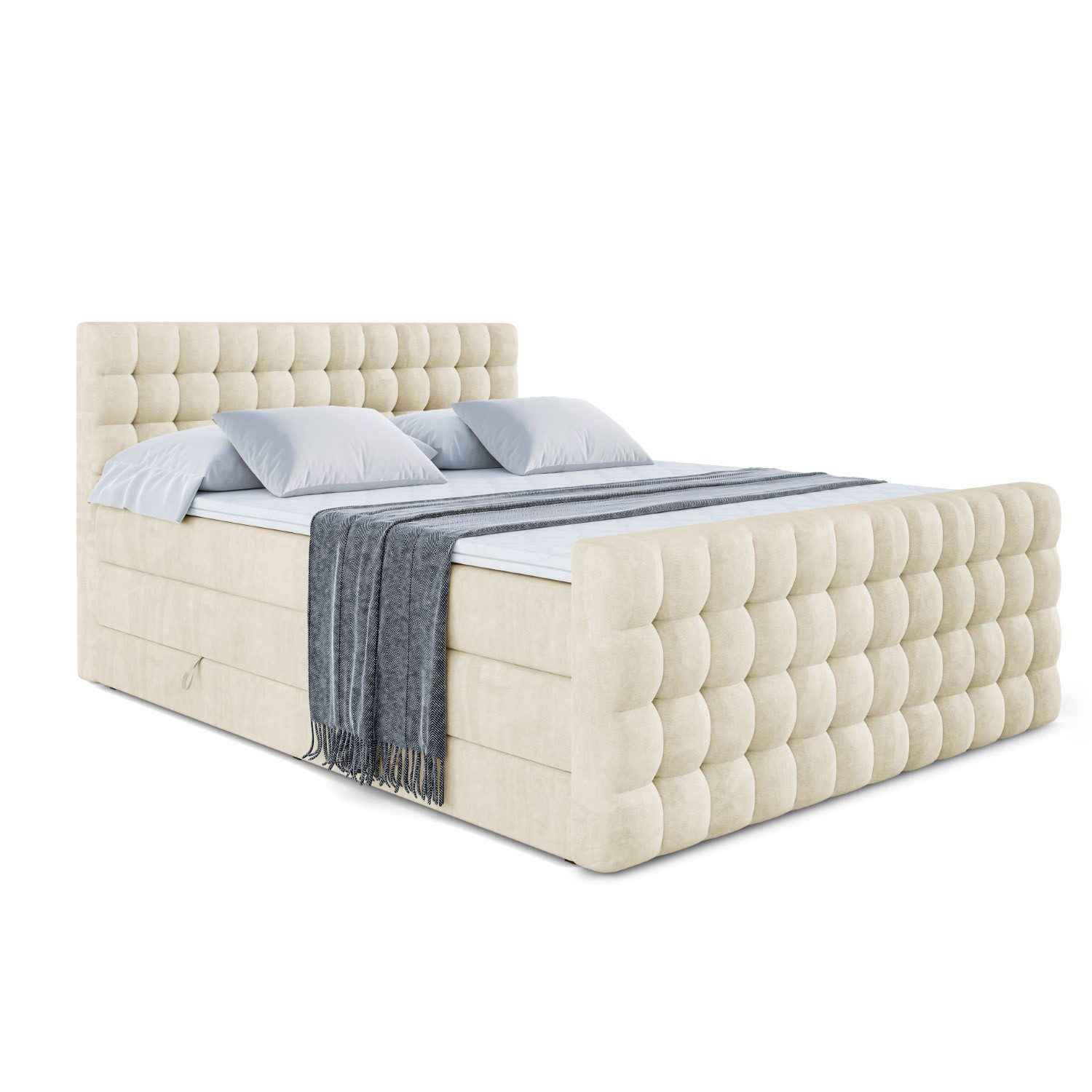 ALTDECOR Boxspringbett VIONE-Z KING (mit Matratze und Lattenrost Topper Pol günstig online kaufen