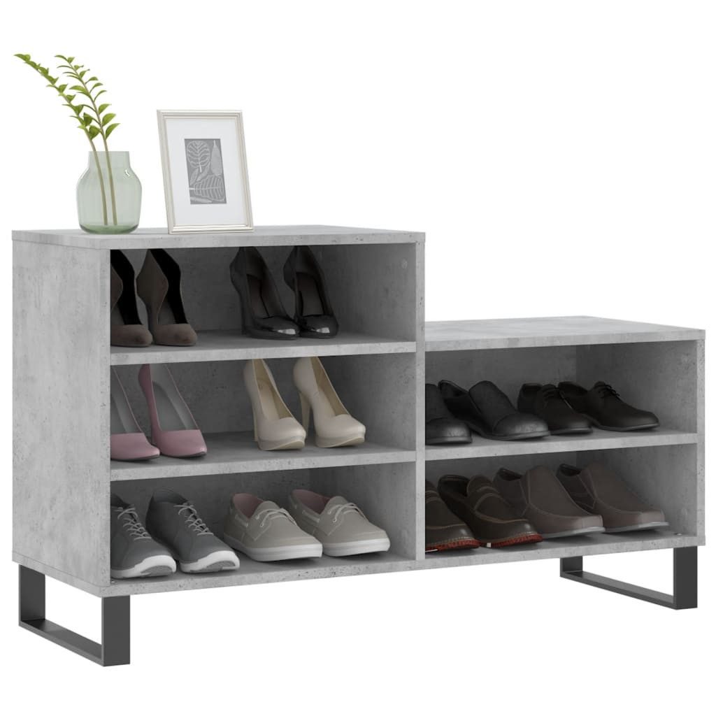 vidaXL Schuhregal Schuhregal Betongrau 102x36x60 cm günstig online kaufen