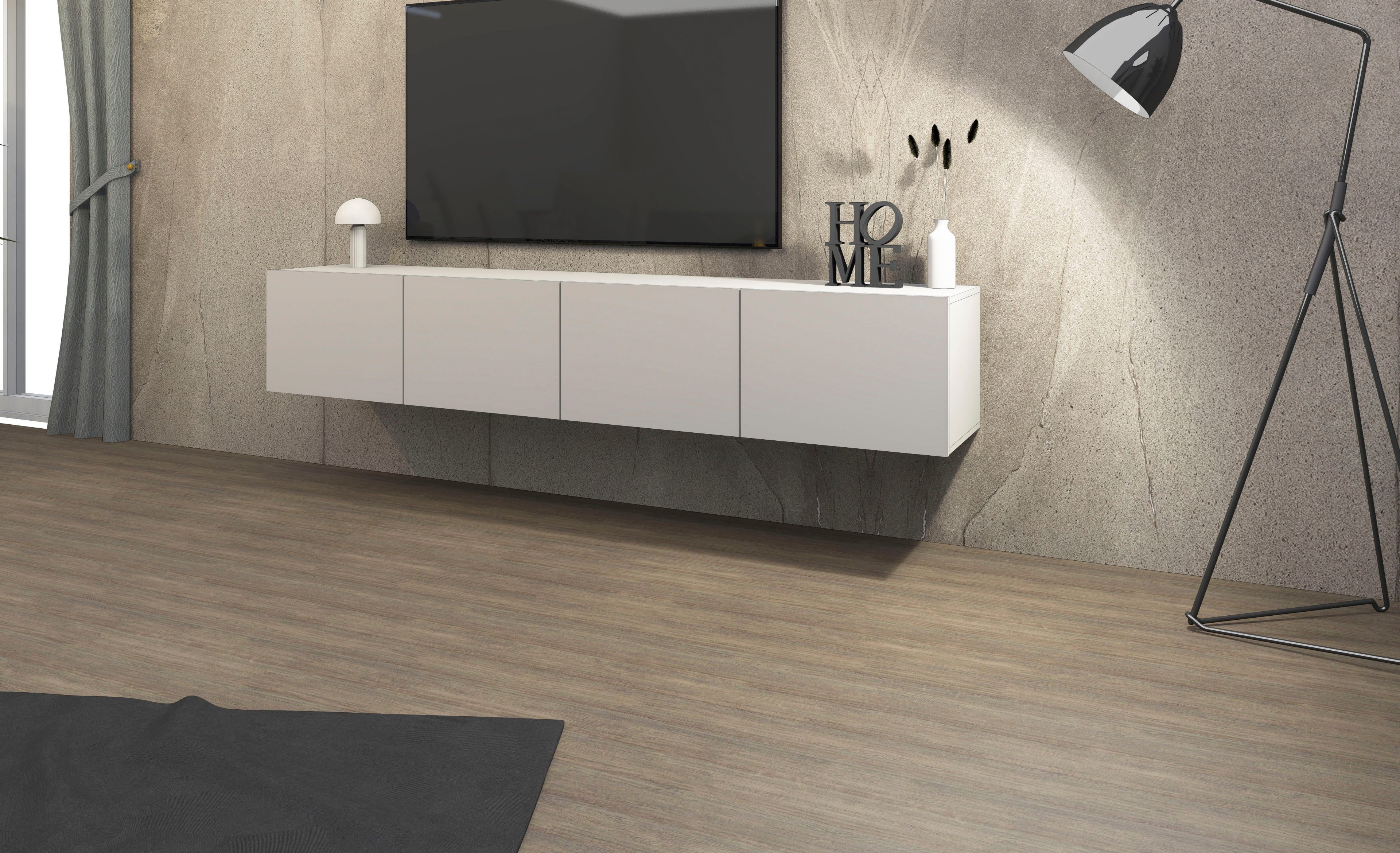 borchardt Möbel Lowboard Sophia, TV-Schrank mit 4 Türen, hängend oder stehend, Breite 200 cm mit 4 Türen, stehend und hängend