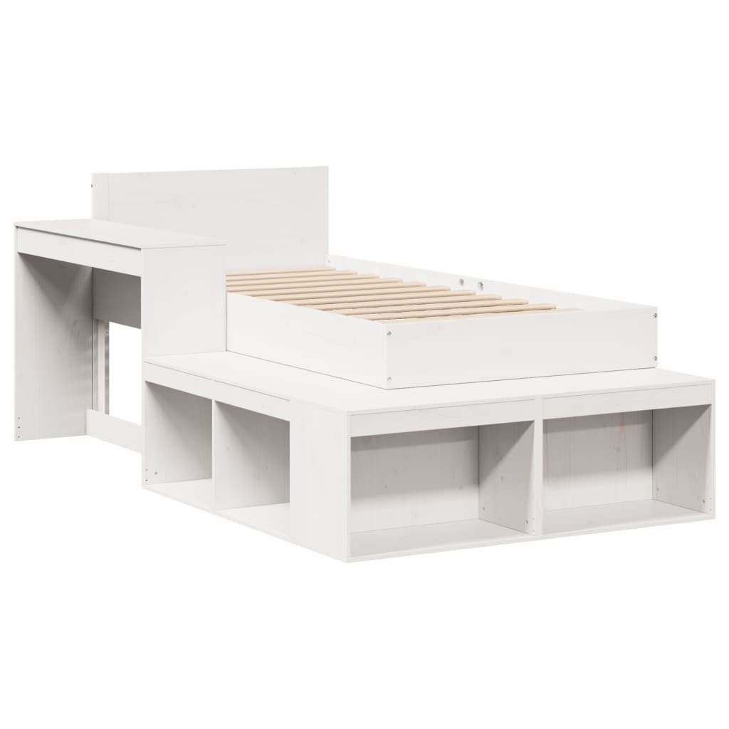vidaXL Bett Massivholzbett ohne Matratze Weiß günstig online kaufen