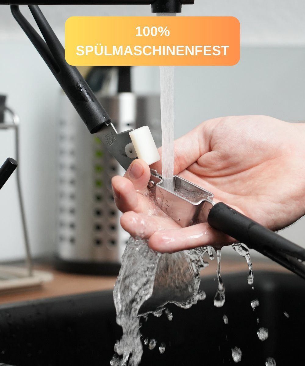 Thiru Knoblauchpresse Ideal für Ingwer, Zwiebeln & Kapern - Kein Schälen notwendig – Bild 4 von 5