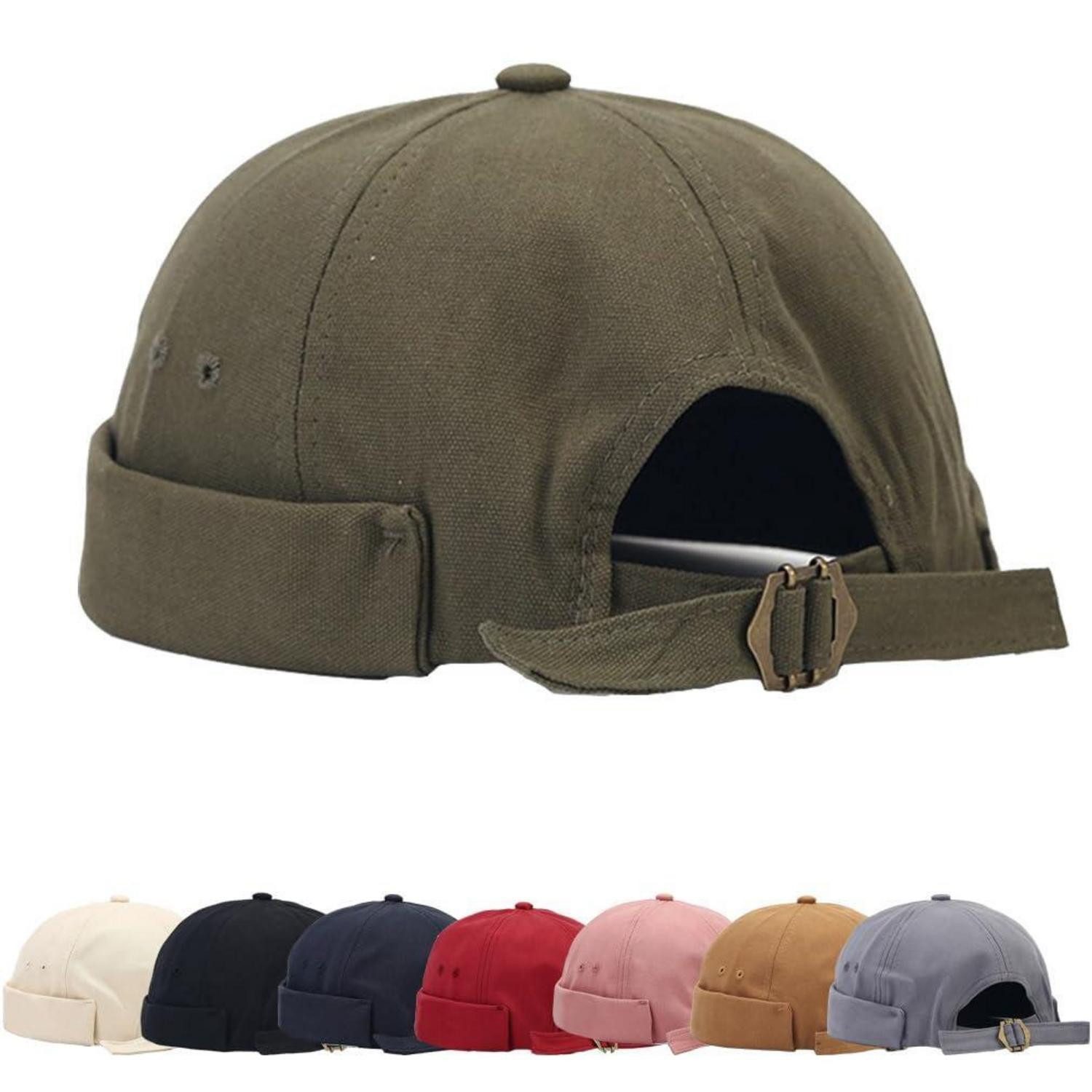 LuxusKollektion Dockermütze Cotton Dockercap Herren Armeegrün Verstellbar (1-St)