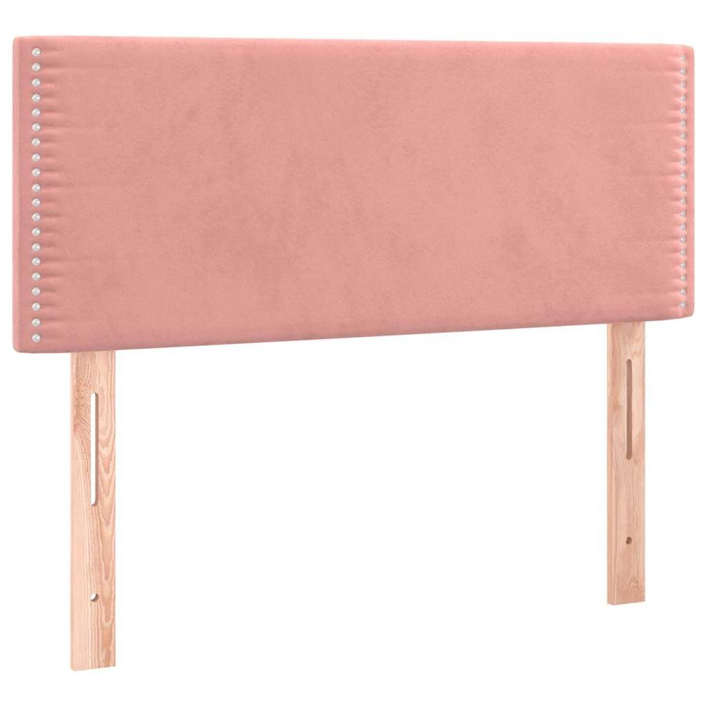 vidaXL Bett Kopfteil Rosa 100x5x78/88 cm Samt (1-tlg)