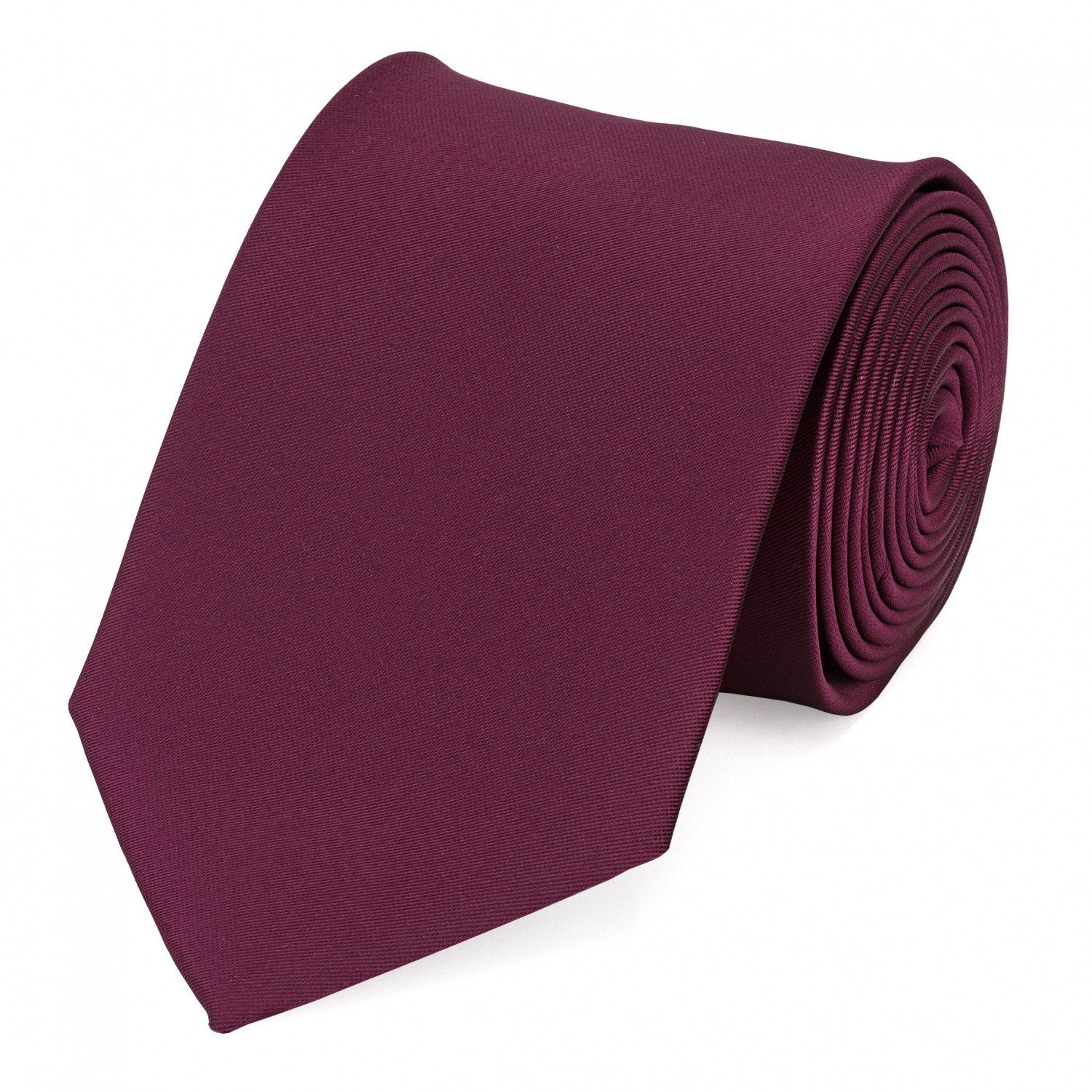 verschiedene Boysenberry Krawatte Box, - Breit Fabio (ohne Schlips Farini in Rote - (8cm), Männer Herren Rot Krawatte Unifarben) 8cm Dunkelrot