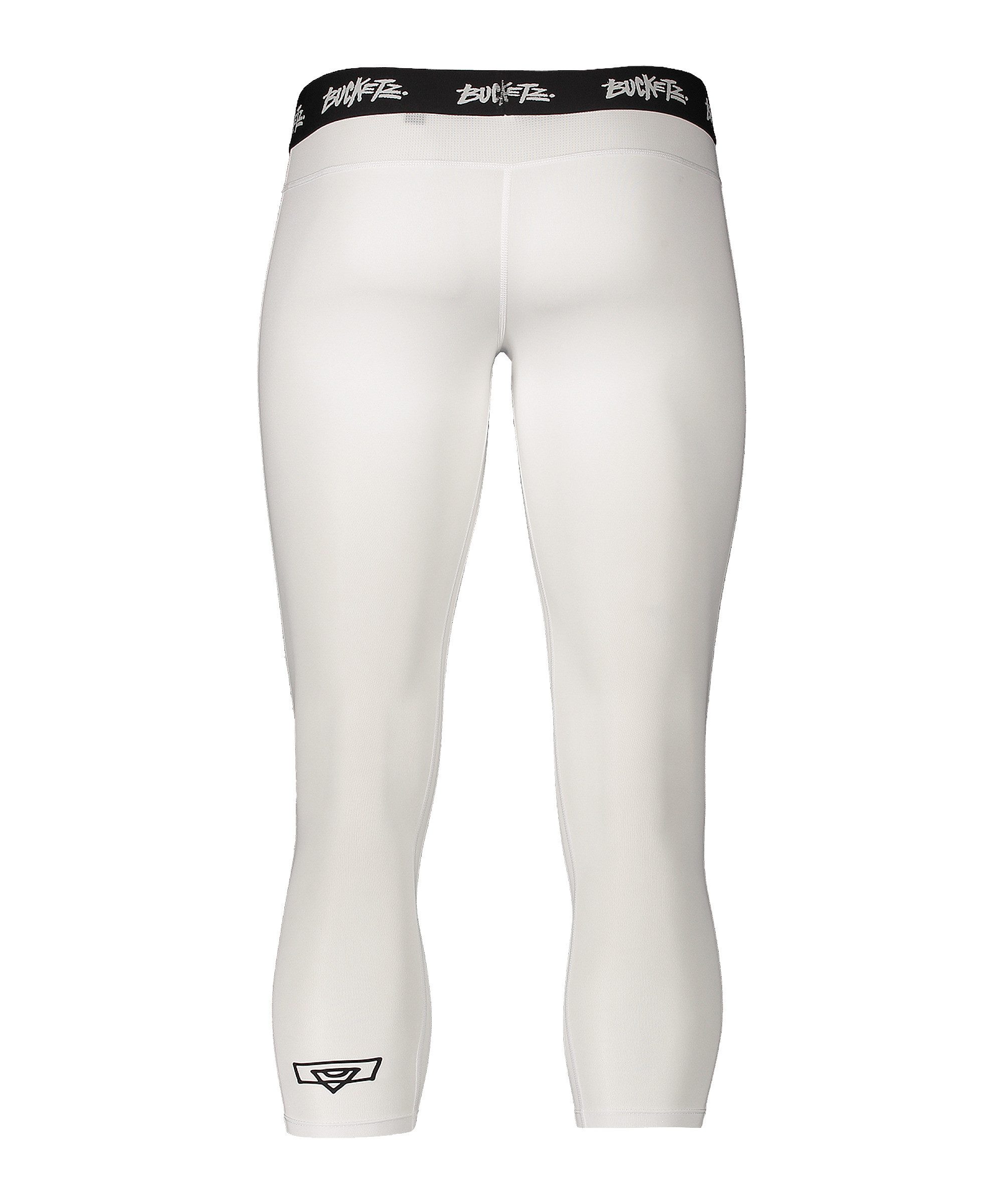 Bucketz Jogginghose Bucketz 3/4 Compression Tight Weiß Tights Herren günstig online kaufen