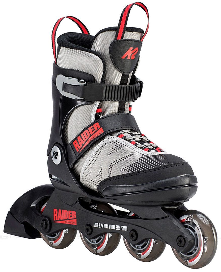 Inlineskates K2 RAIDER Kinder Inline Skate grey/red/black