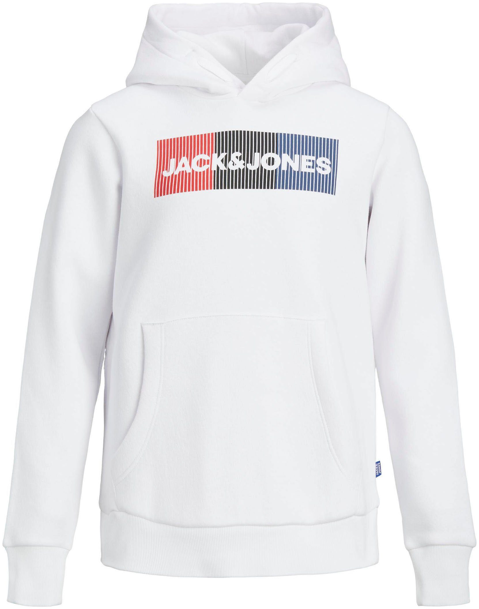 Jack & Jones Junior white/PLAY Kapuzensweatshirt