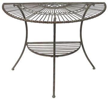 DanDiBo Konsolentisch Tisch Halbrund Wandtisch Malega 100531 Beistelltisch aus Metall 100 cm Gartentisch Halbtisch Halbrundtisch Wandkonsole Konsole Wand