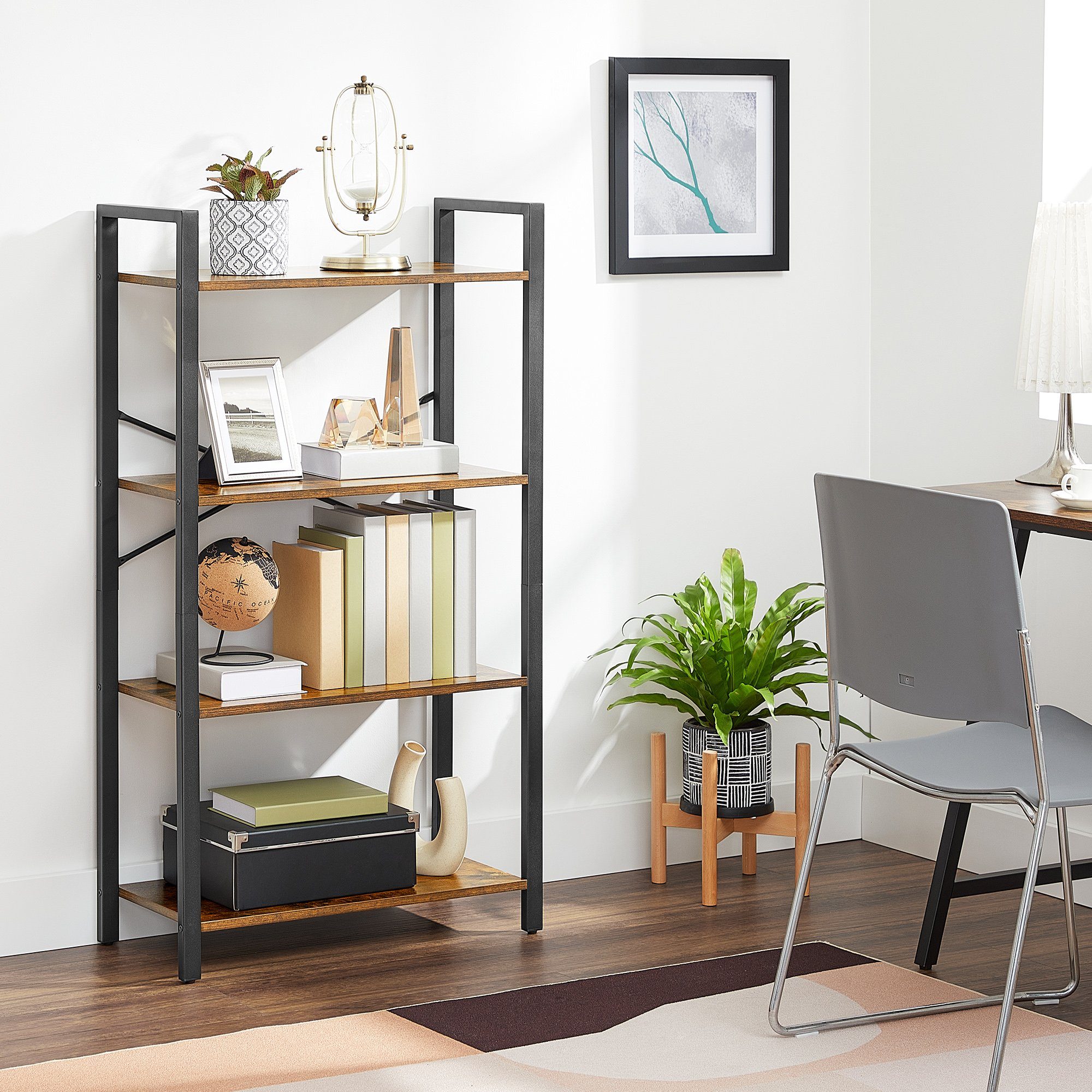 VASAGLE Bücherregal, Standregal, 120/153/186 cm, mit günstig online kaufen