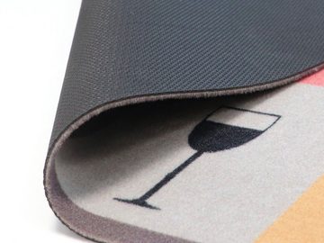 Fußmatte BARBECUE CHECKS, Primaflor-Ideen in Textil, rechteckig, Höhe: 5 mm, Grillmatte ideal als Bodenschutz, mit Spruch, rutschhemmend, waschbar