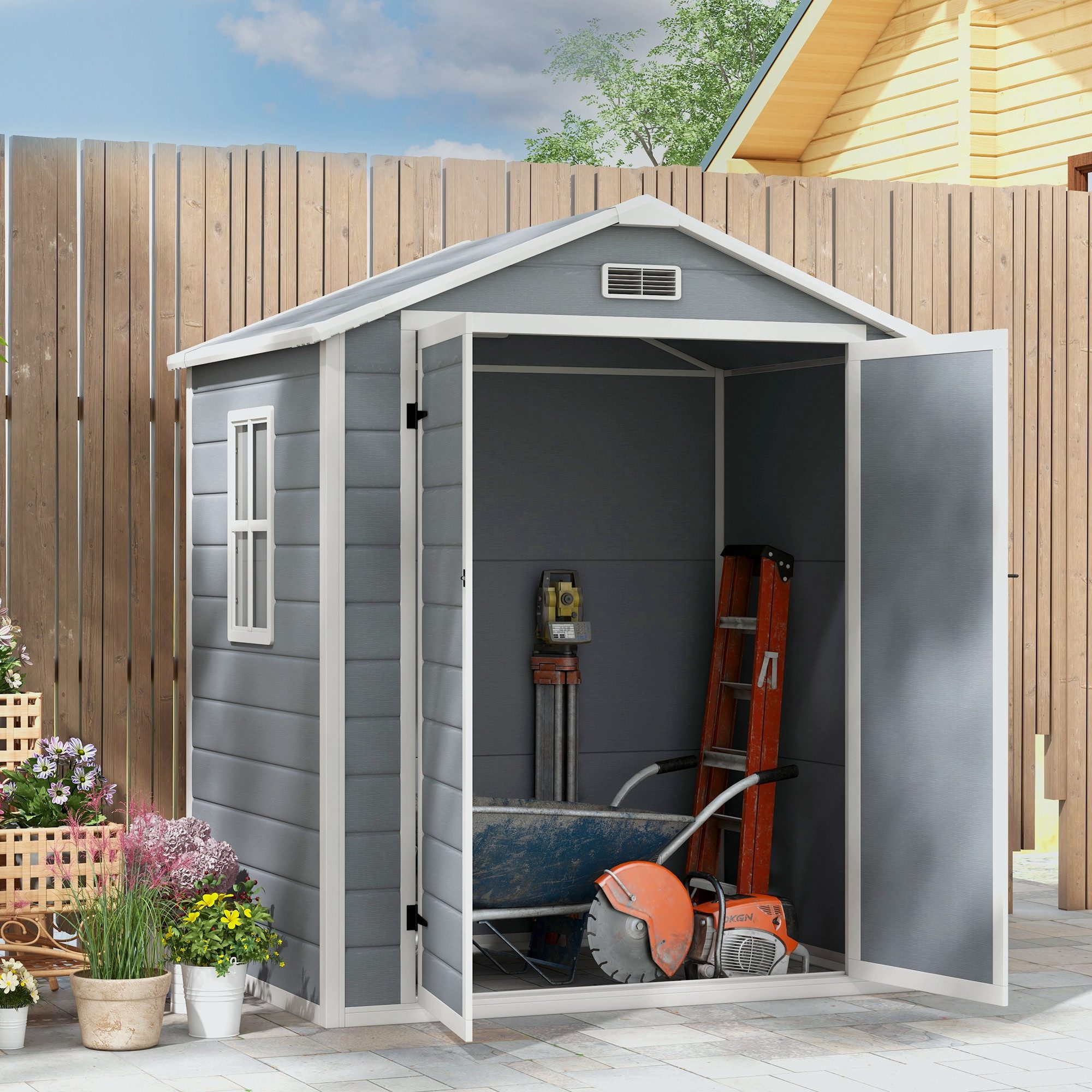 Outsunny Gerätehaus 183 x 134 cm günstig online kaufen