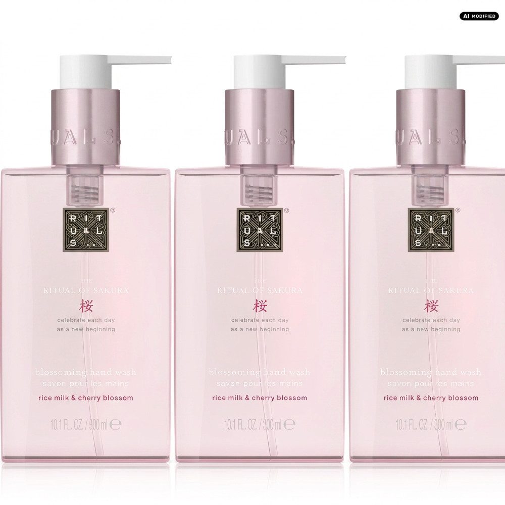 Rituals Flüssigseife Rituals The Ritual of Sakura Hand Wash 3er Set, Praktisches 3er Set für den Vorrat