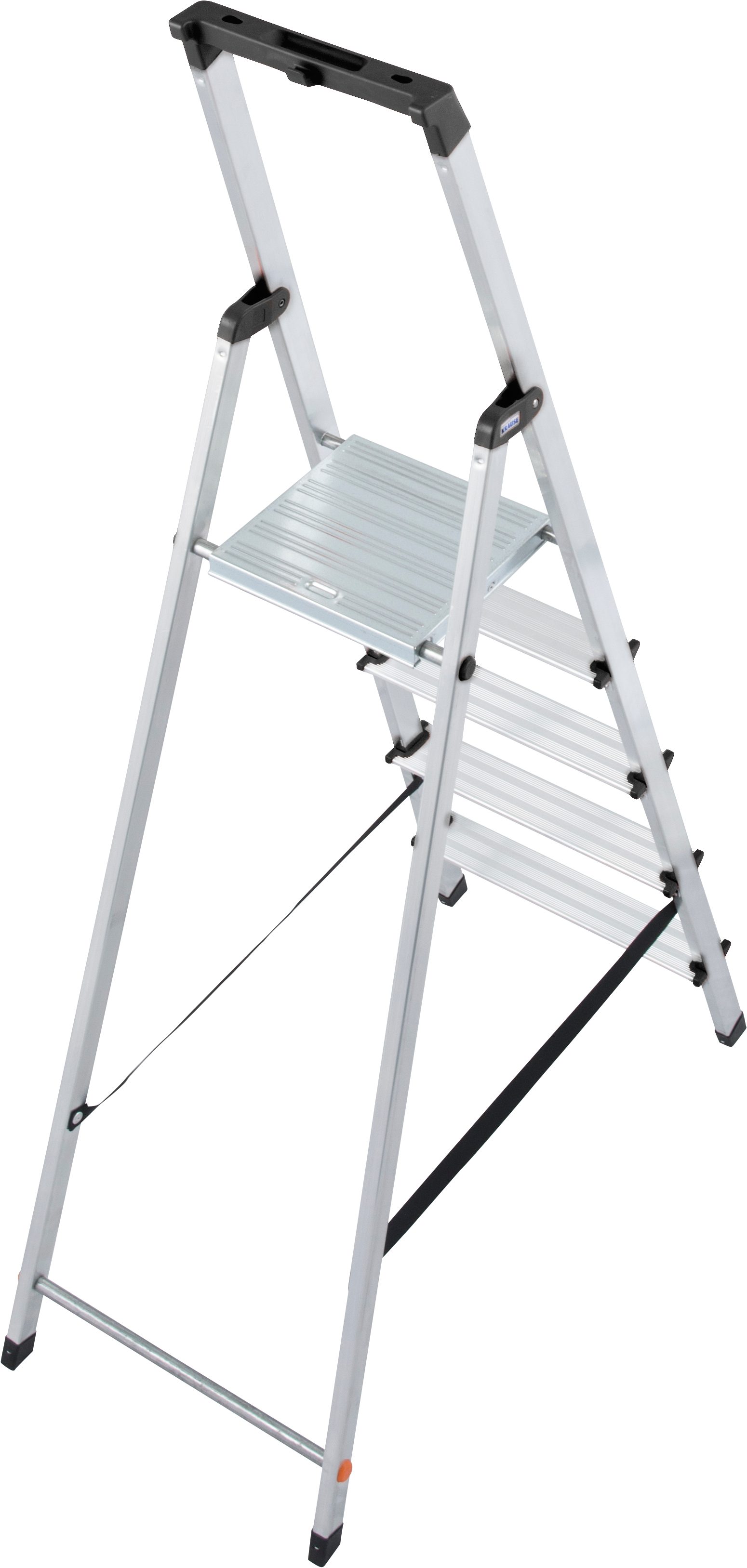 KRAUSE Stehleiter Solidy, Aluminium, 1x5 Stufen, Arbeitshöhe ca. 305 cm