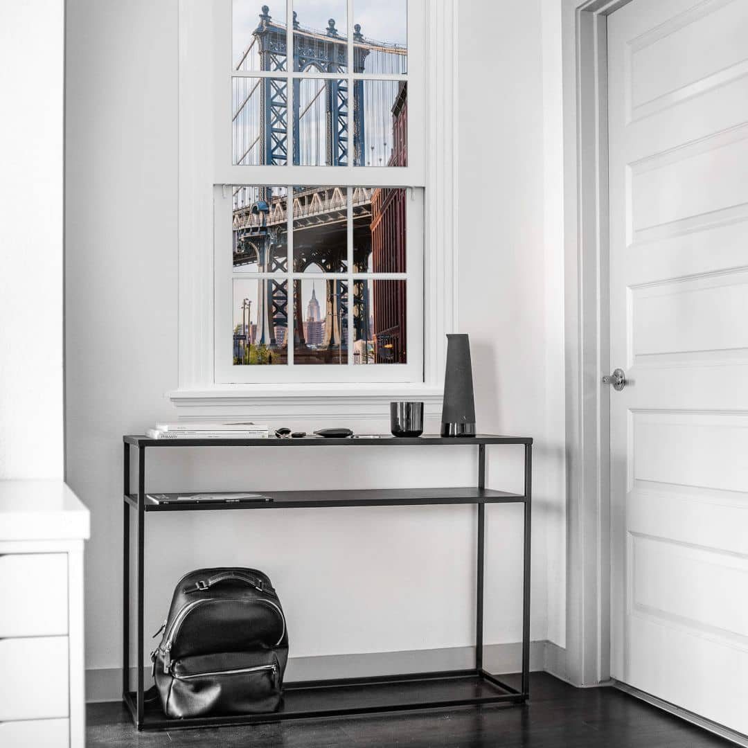 K&L Wall Art Wandtattoo 3D Wandtattoo Aufkleber Fensterblick Colombo Skyline Brooklyn Bridge, Traumhafte Wandsticker selbstklebend, hergestellt in Berlin