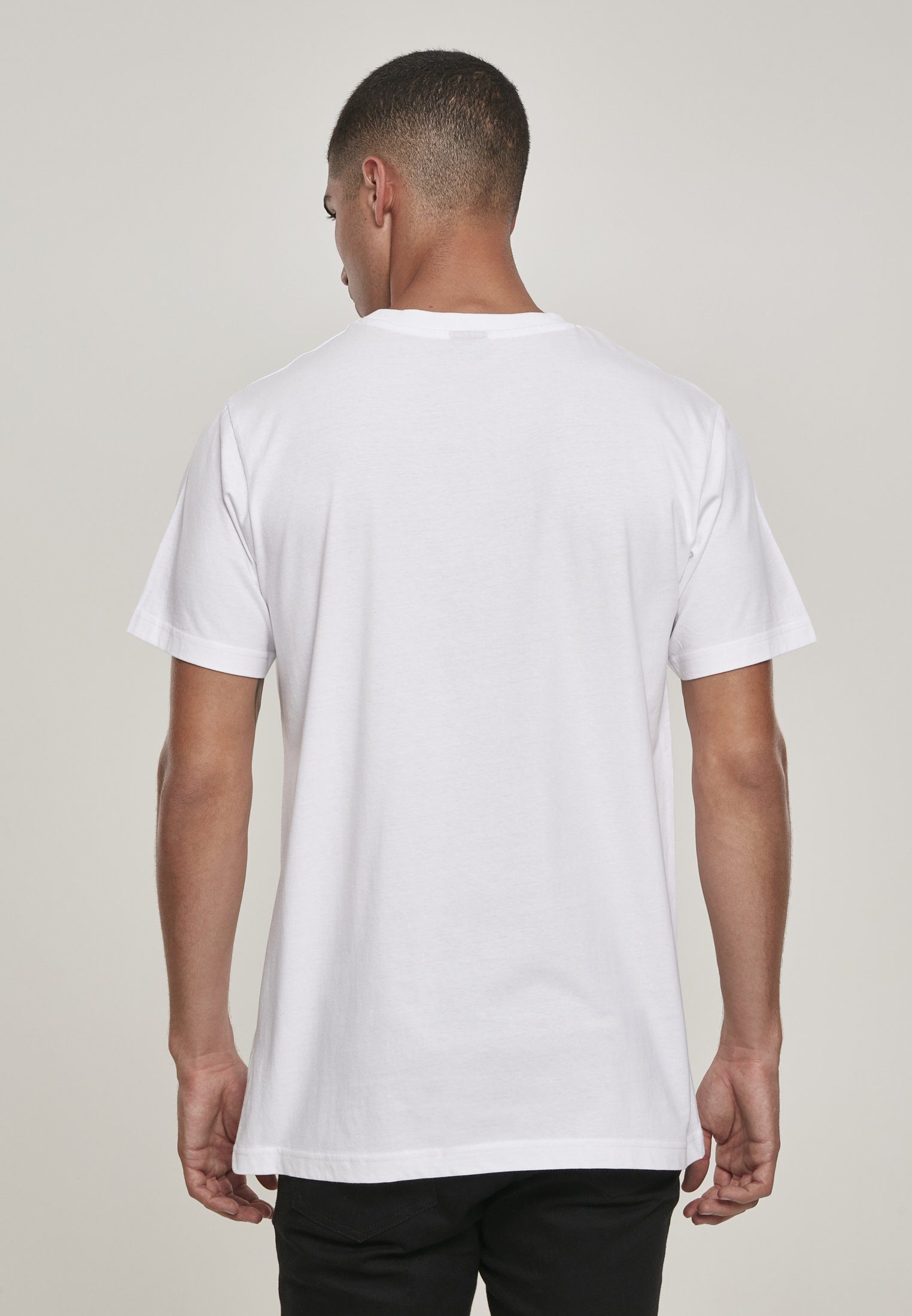 MisterTee T-Shirt Herren Waving Cat (1-tlg) Tee white