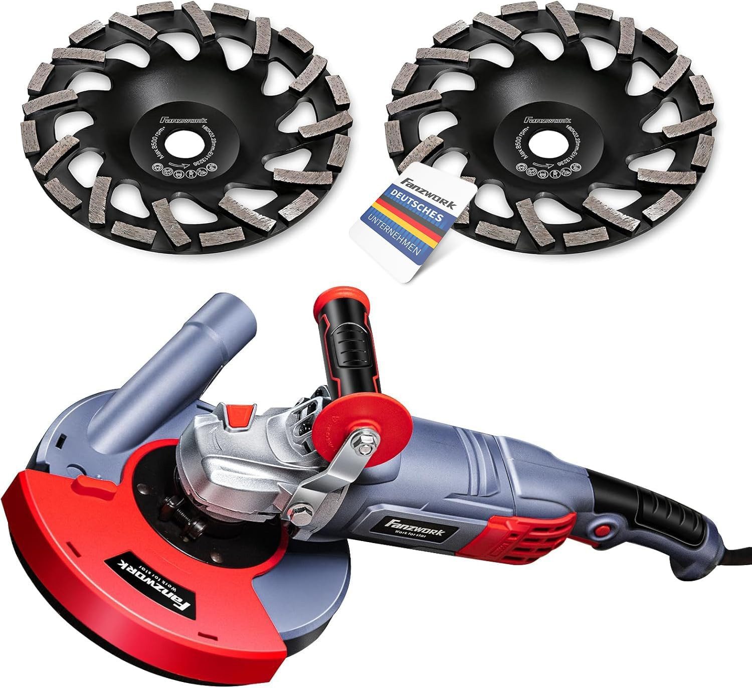 Fanzwork Winkelschleifer 1750W Betonschleifer Set inkl. günstig online kaufen