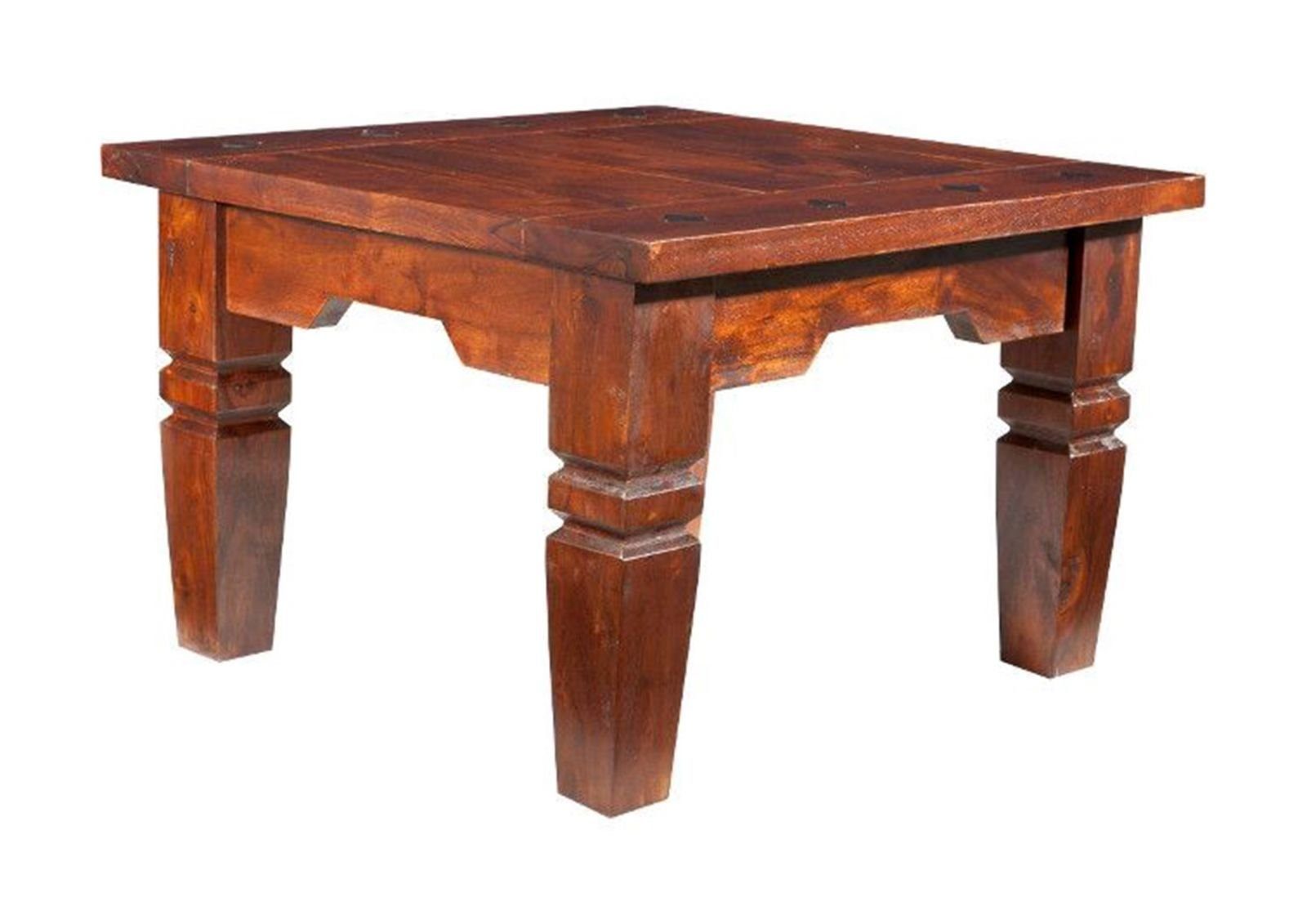 Massivmoebel24 Couchtisch Couchtisch Akazie 60x60x40 nougat günstig online kaufen