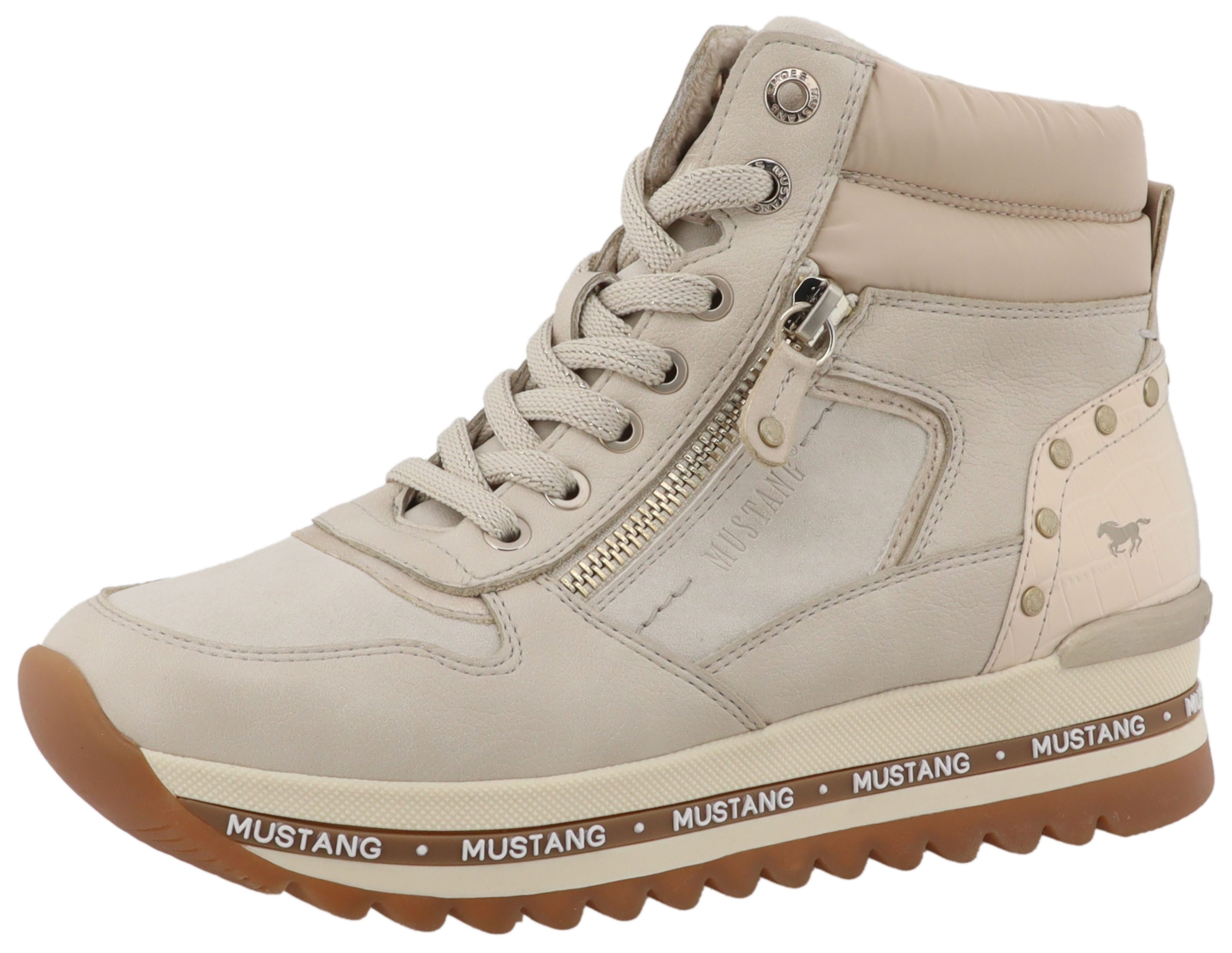 Mustang Shoes Urbana Winterboots Plateausneaker, Winterboots mit wärmendem Textilfutter