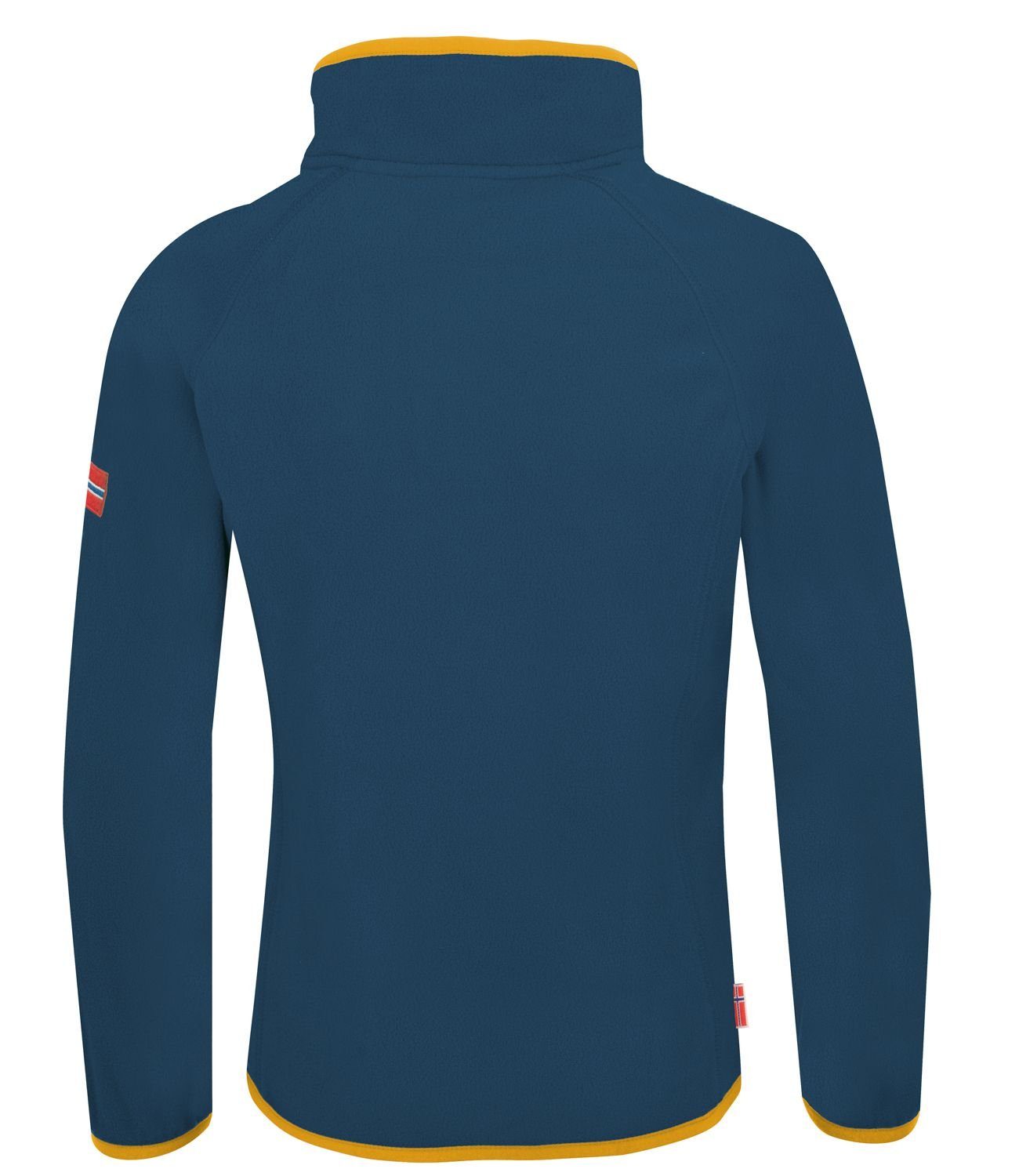 TROLLKIDS Nordland Fleecepullover Blau/Goldgelb Mystik