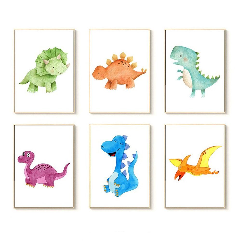 Pippolipo Bild Poster Kinderzimmer Deko Babyzimmer Wohnzimmer, (6er Set), A günstig online kaufen