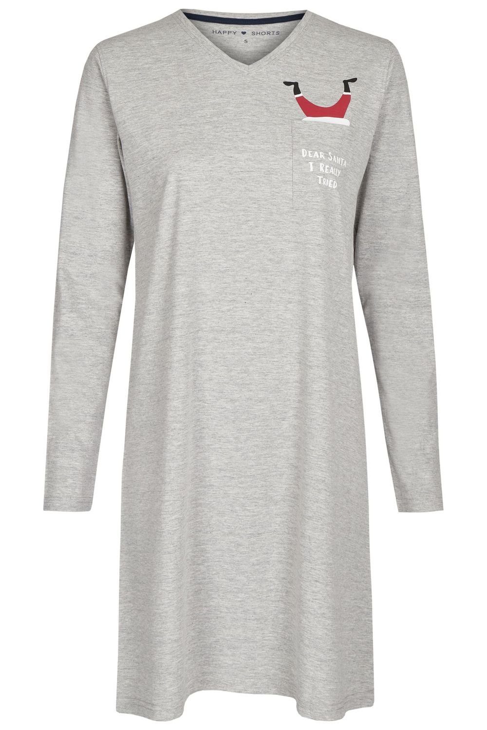 HAPPY SHORTS Schlafanzug Happy Shorts Damen Nachthemd Sleepshirt Schlafshirt Sleepwear Nikolaus - Santa Claus