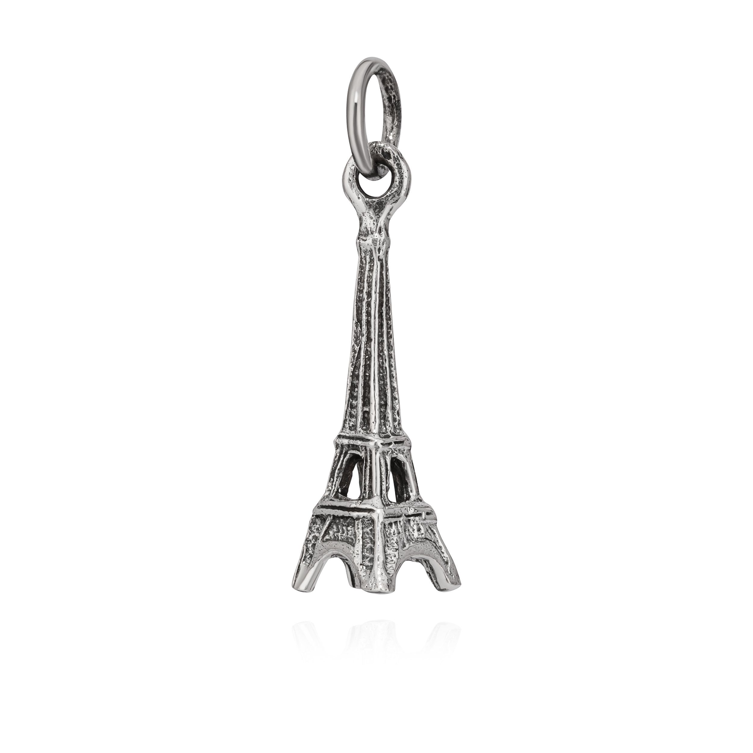 NKlaus Kettenanhänger Kettenanhänger Eiffelturm 925 Silber 24x17mm Silbe, 925 Silber rhodiniert