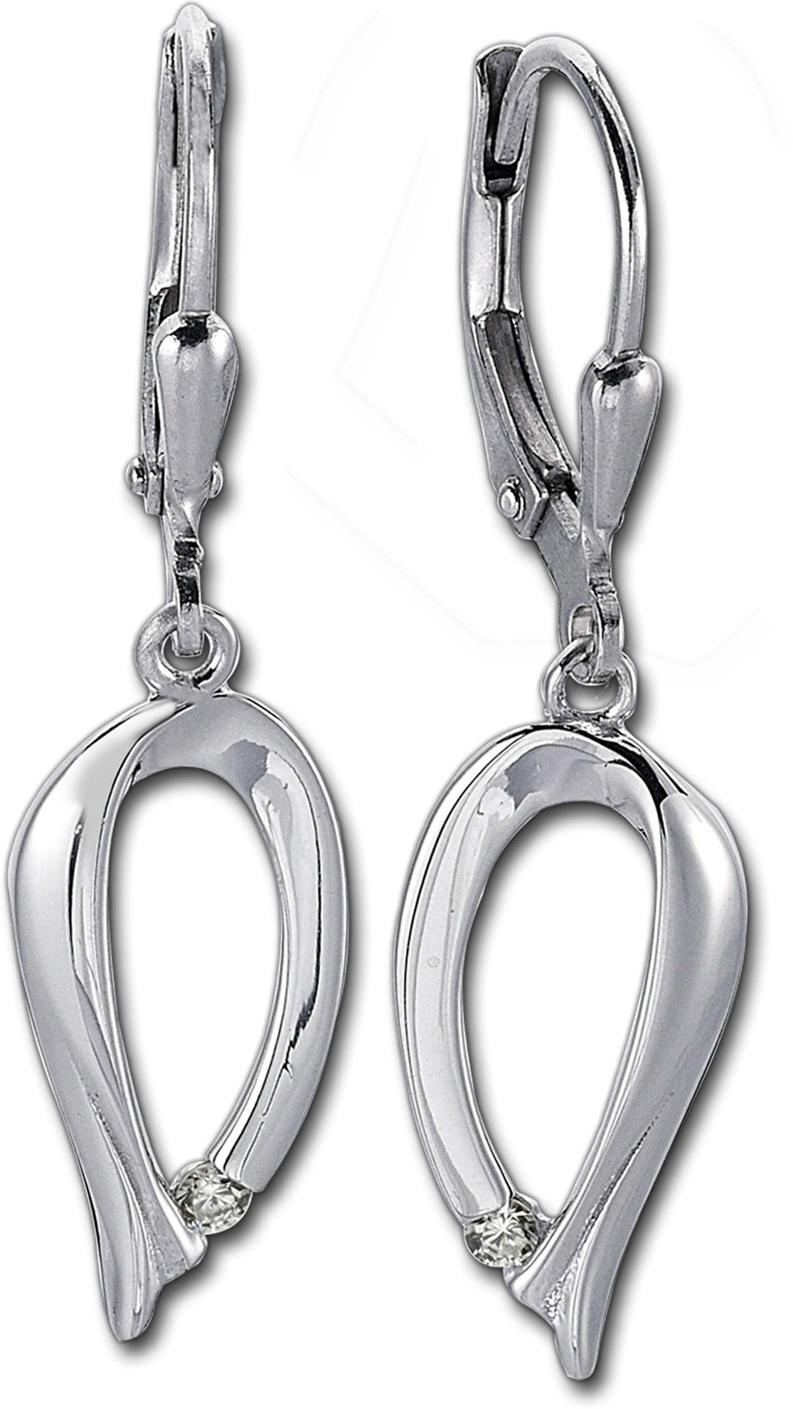 Balia Paar Ohrhänger Balia Damen Ohrringe poliert 925er (Ohrhänger), Damen Ohrhänger Elegance aus 925 Sterling Silber, Länge ca. 3,5cm