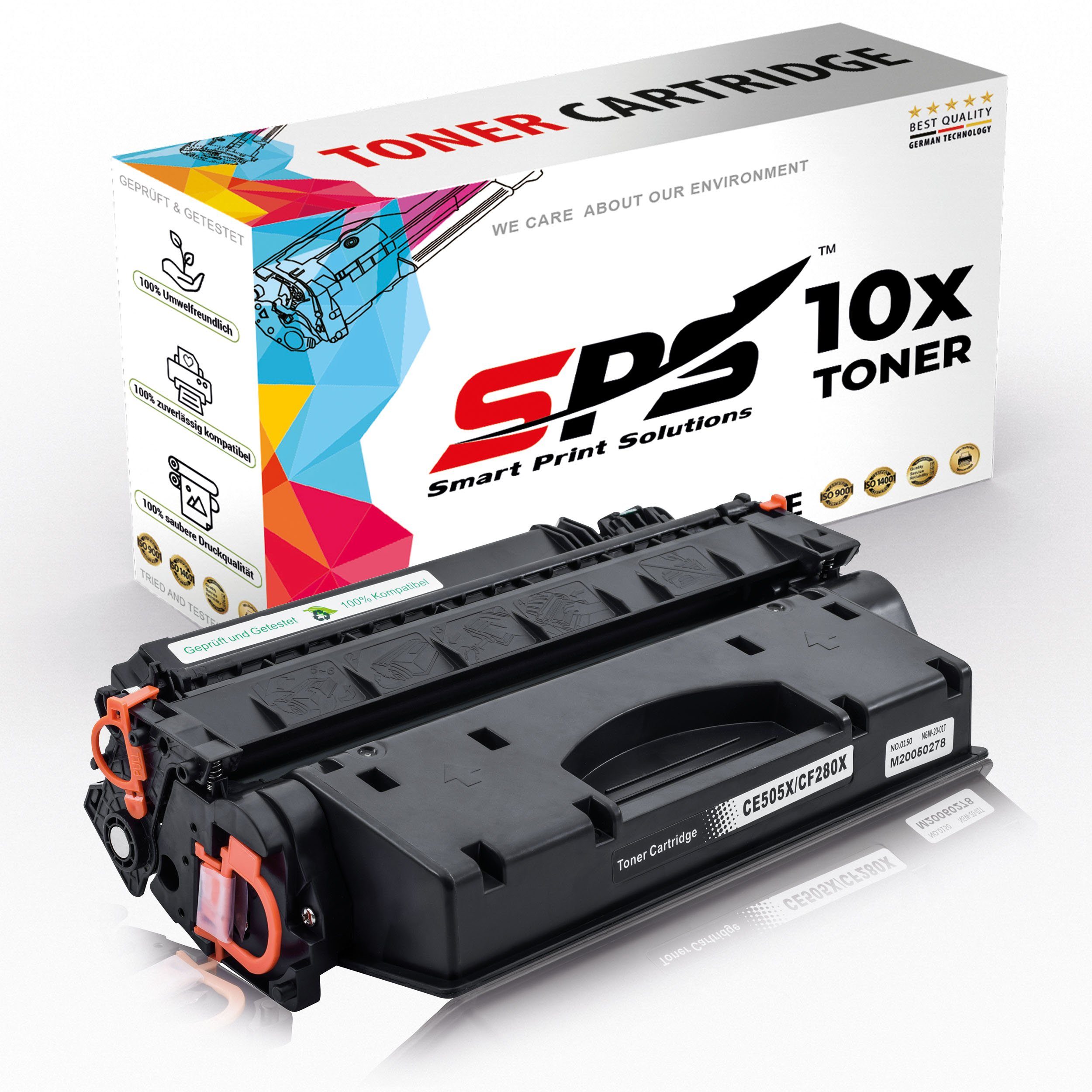 SPS Tonerkartusche Kompatibel für HP Laserjet Pro 400 M401DNE 80X, (10er Pack)