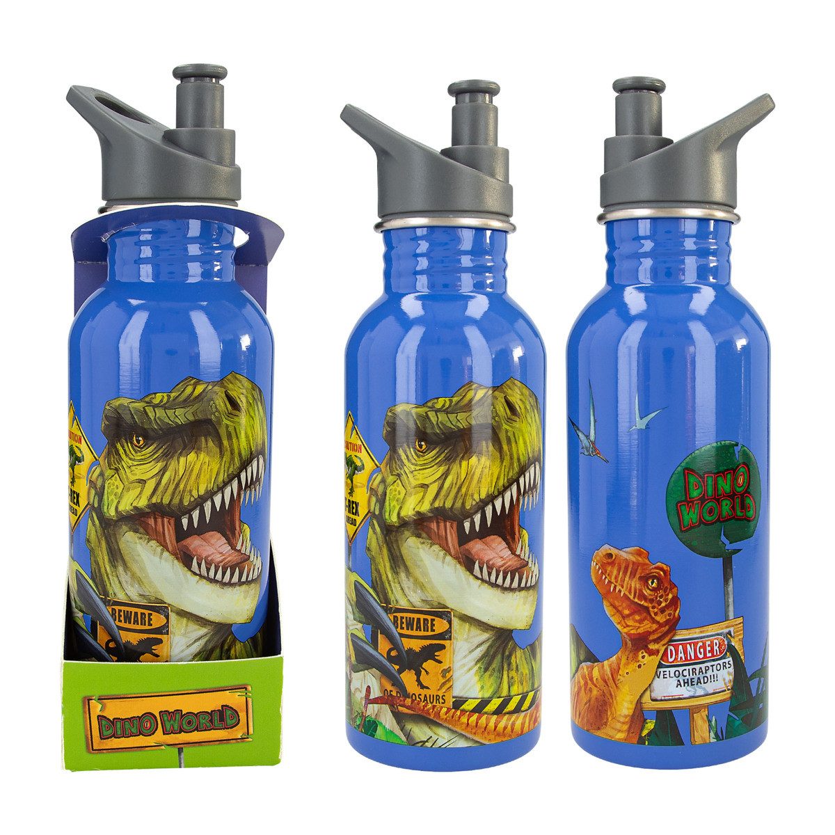 Depesche Trinkflasche DEPESCHE DINO World Trinkflasche DANGER Edelstahl 600ml