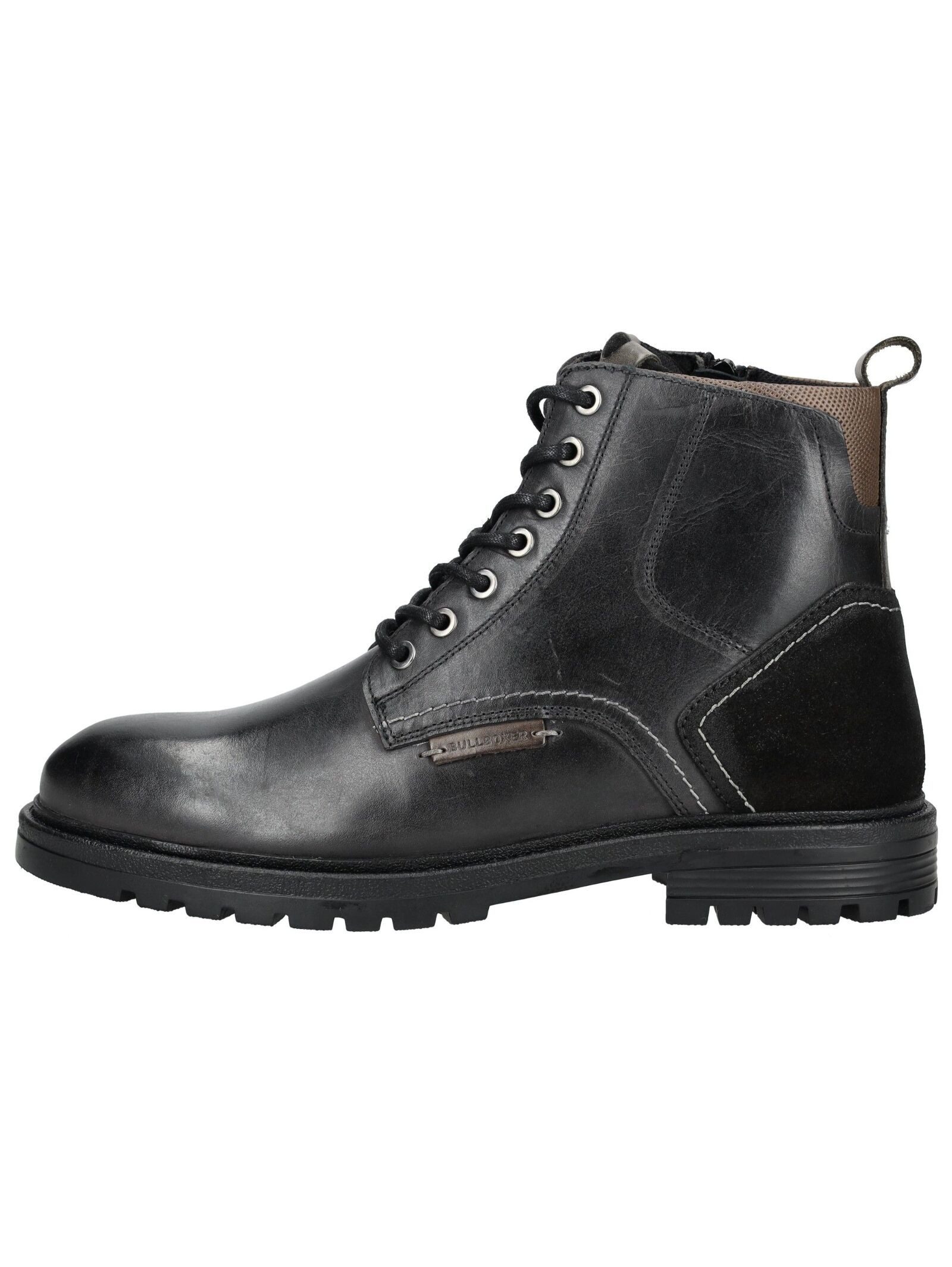 Bullboxer Stiefelette Leder/Textil . Schnürstiefelette